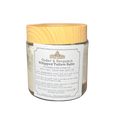 Jar of Cedar & Bergamot Whipped Tallow Balm with wooden cap on a white background