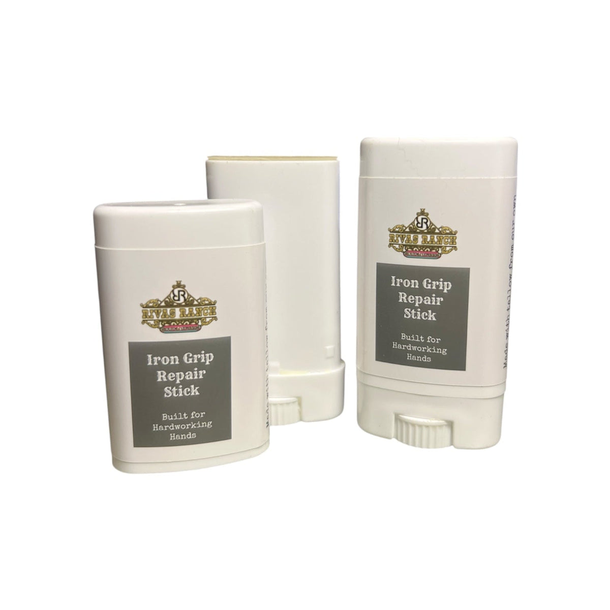 Iron Grip Hand Repair Stick made with grass-fed tallow for dry, cracked hands